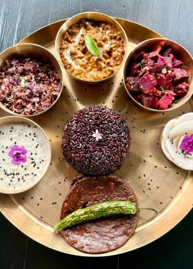 Healthy organic Ayurvedic nutrition meal